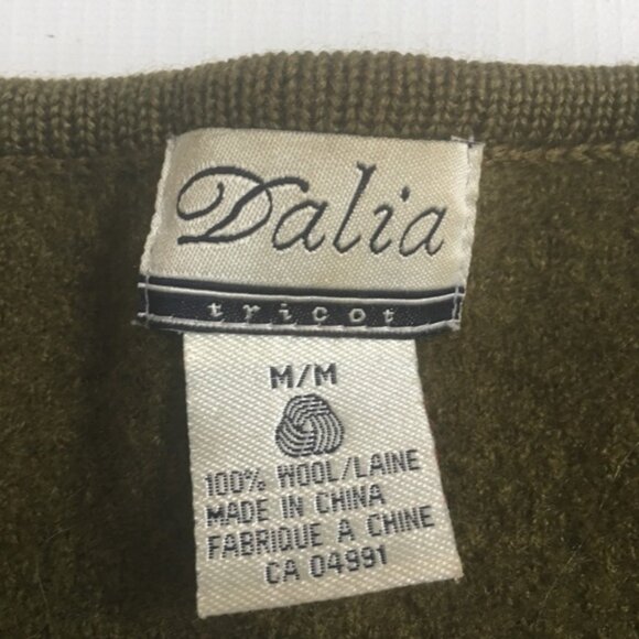 Vintage wool cardiganjacket sweater Sz M - Picture 2 of 6